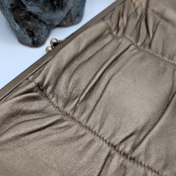 HOBO International Bronze Kisslock Clutch - Picture 2 of 8